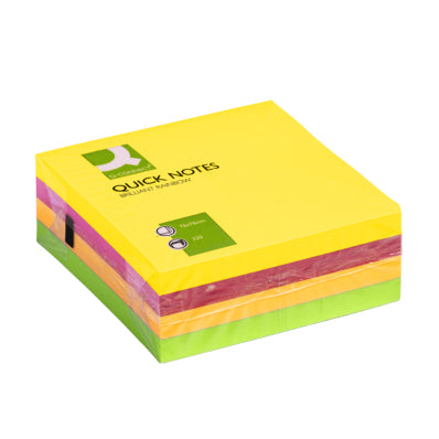 Q-Connect Haftnotizen Würfel – 76×76 mm – mehrfarbig, 320 Blatt, FSC