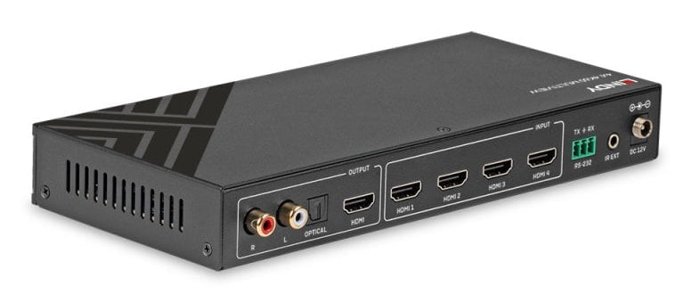 Lindy 4×1 Multiview – HDMI-Switcher 4×1, 4K @60 Hz, Multiview, Seamless Switch