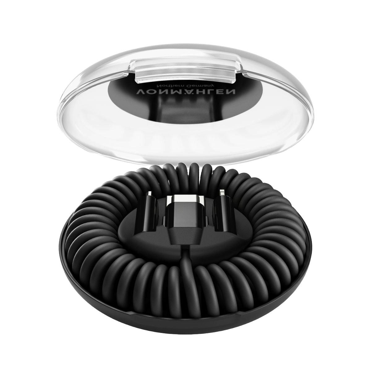 Vonmählen USB-C auf Micro-USB-B Kabel – USB 2.0 (480 Mbit/s) – 0,9 m – Spiralkabel – Schwarz