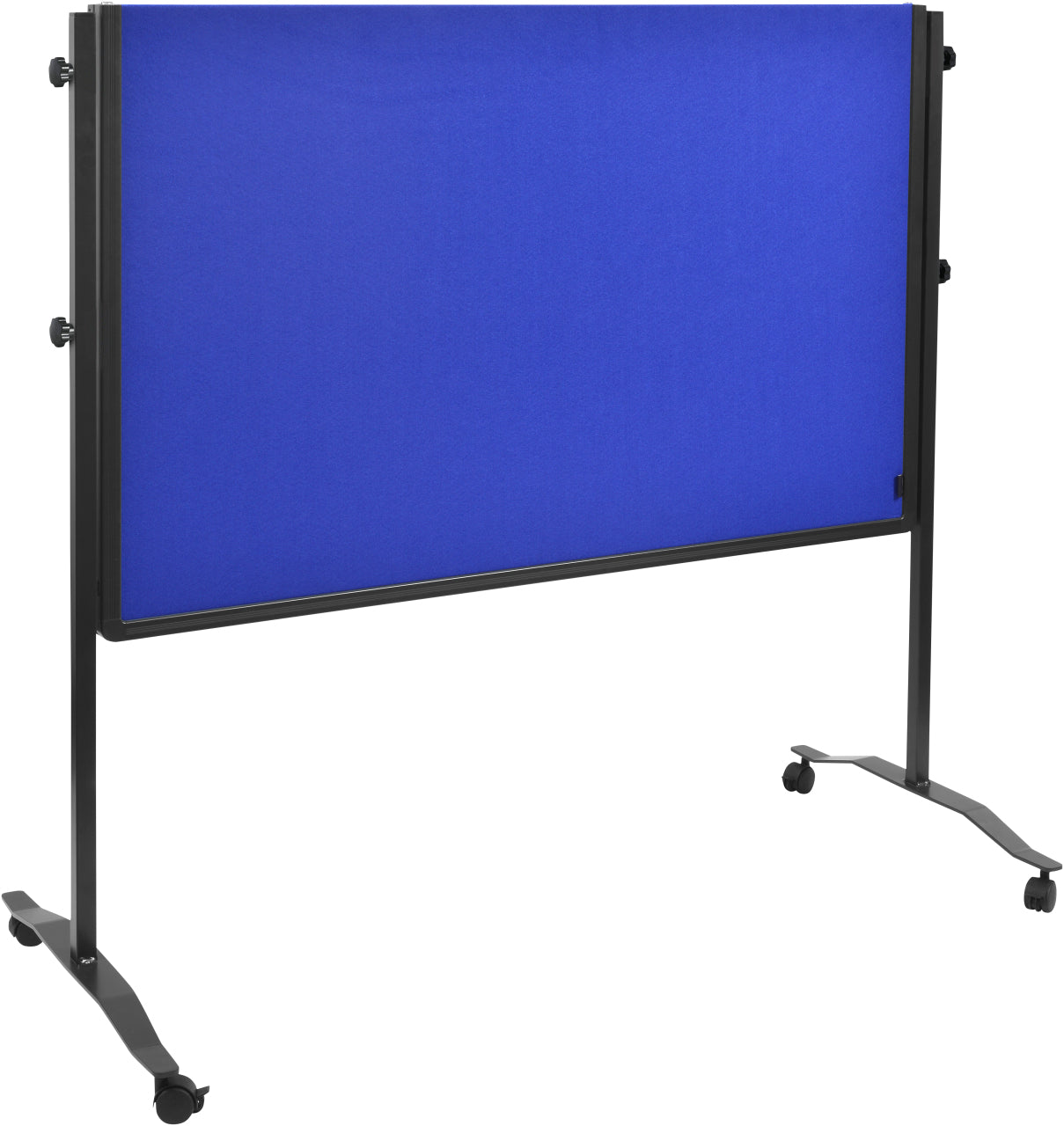 Legamaster Moderationswand – Filz, mit Rollen, doppelseitig – 120 × 150 cm – Marineblau, Alurahmen