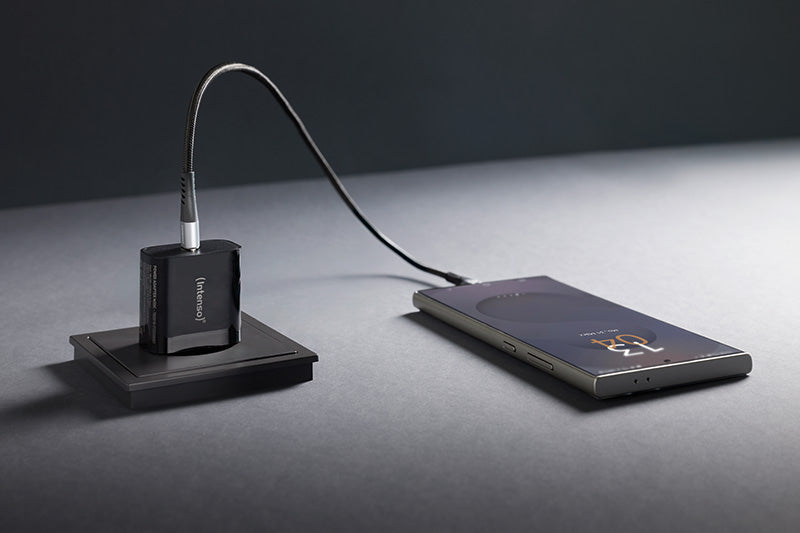 Intenso W20C USB-Ladegerät 20 W – USB-C×1 – für Smartphones und Tablets – Schwarz