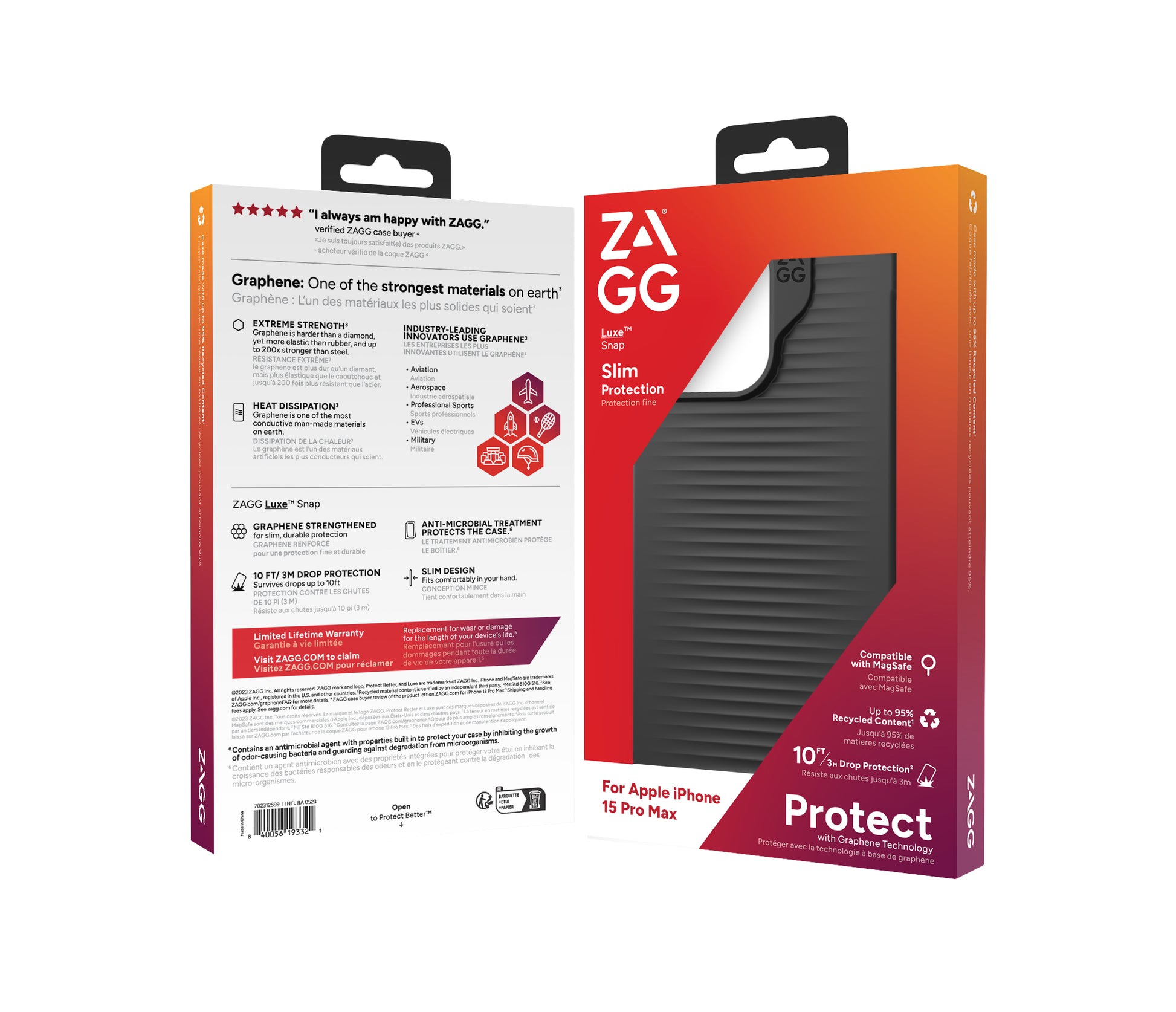 ZAGG Backcover Luxe Snap – für Apple iPhone 15 Pro Max – schwarz
