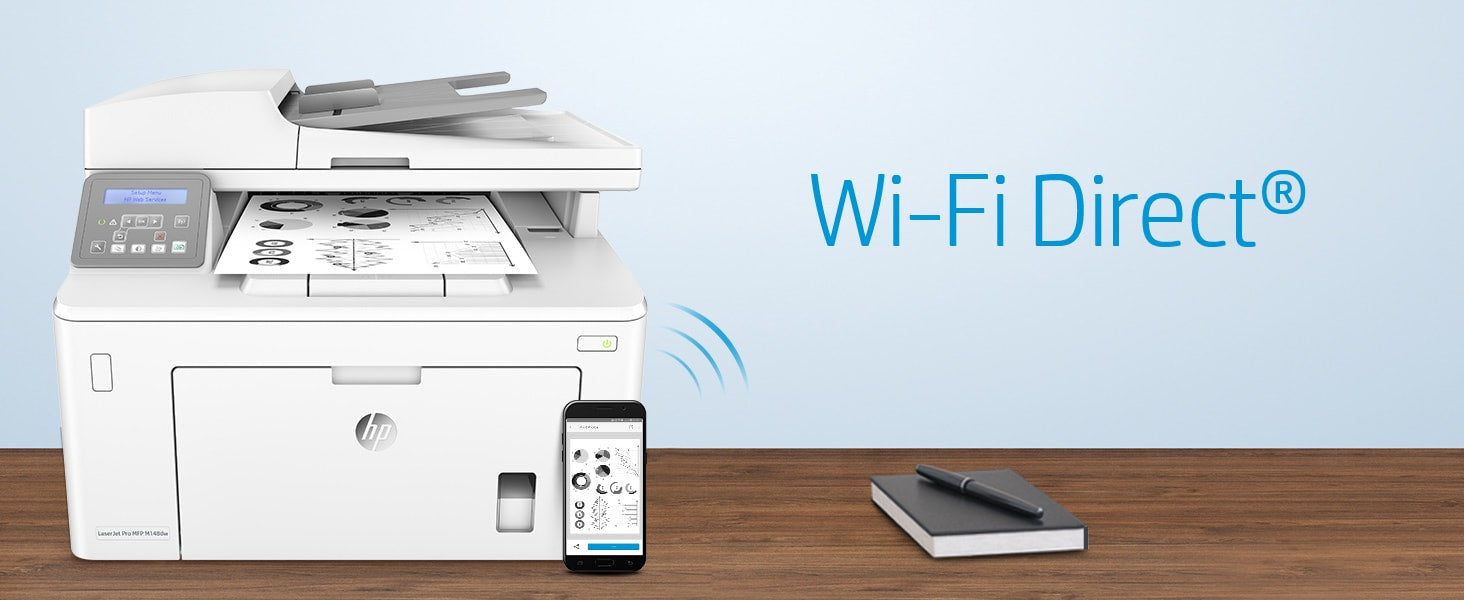 HP LaserJet Pro MFP M148dw – SW-Laser-Multifunktionsdrucker, A4, 3-in-1, Duplex, ADF, WLAN/LAN, AirPrint