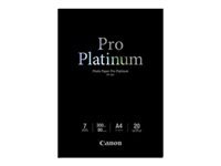 Canon Pro Platinum PT-101 Fotopapier – glänzend, A4, 300 g/m², 20 Blatt – für Tintenstrahldrucker