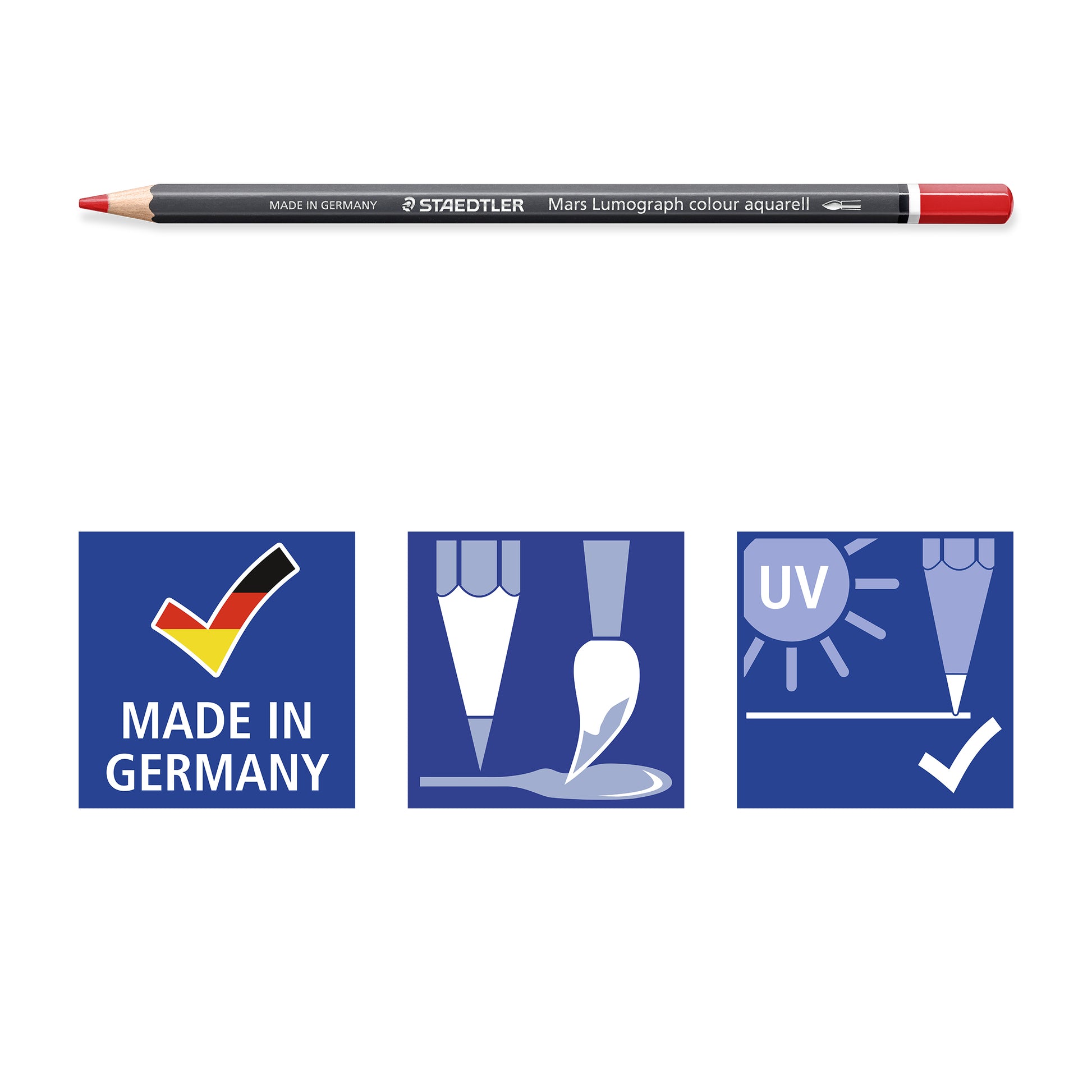 STAEDTLER Aquarellfarbstifte Mars Lumograph colour – Minen-Ø 3,6 mm, 60 Farben