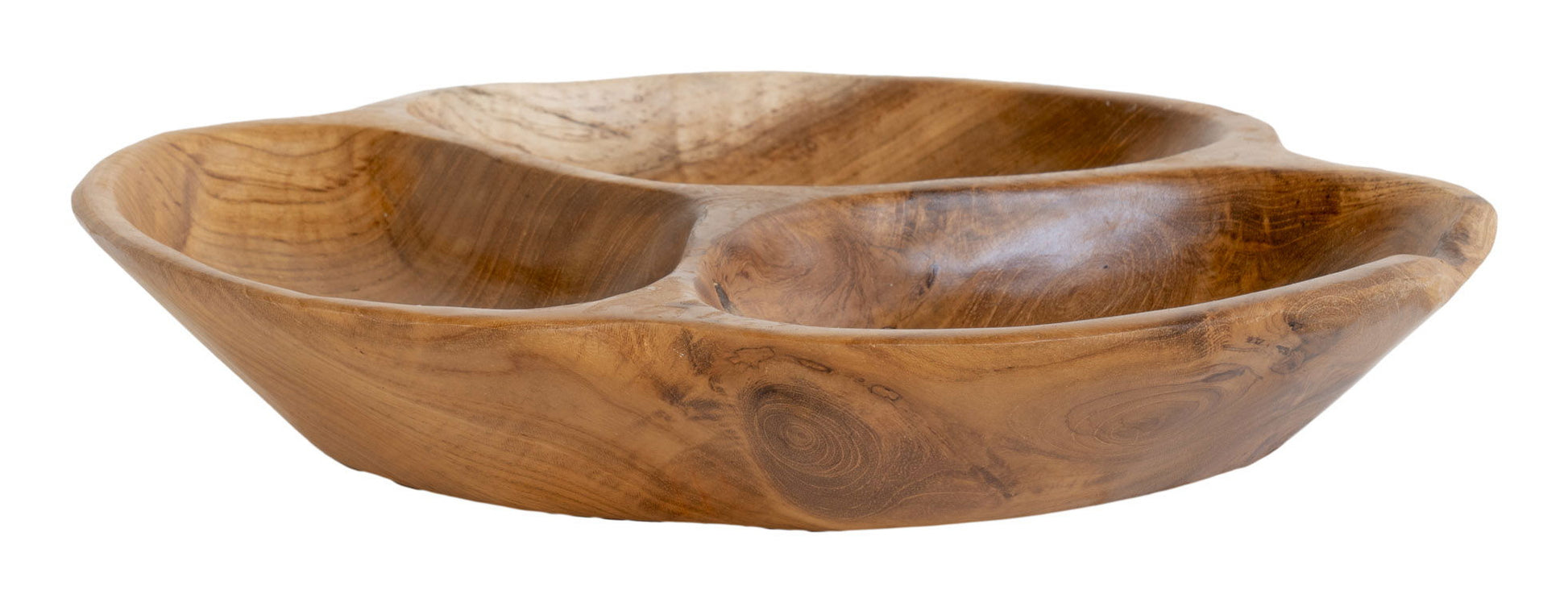 House Nordic Schale Nola – Ø 30,0 cm, H 5,0 cm, Teak, Braun