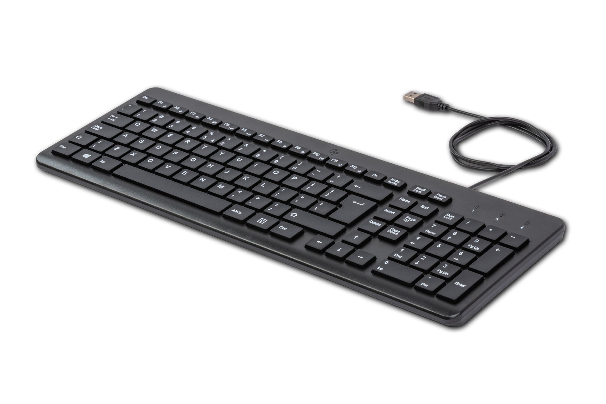 HP 150 – Tastatur – 100% – mechanisch – kabelgebunden, USB‑A – QWERTY (US‑INT) – Schwarz