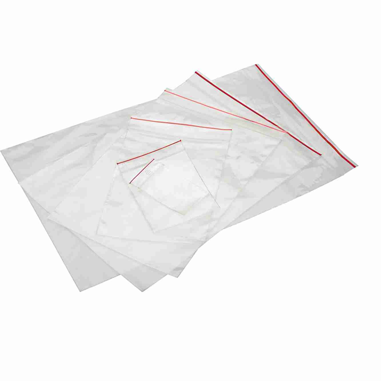 Model Druckverschlussbeutel – 250 × 350 mm, transparent, Kunststoff, 50 µm, Druckverschluss – 1 Pack (1'000 Stk.)