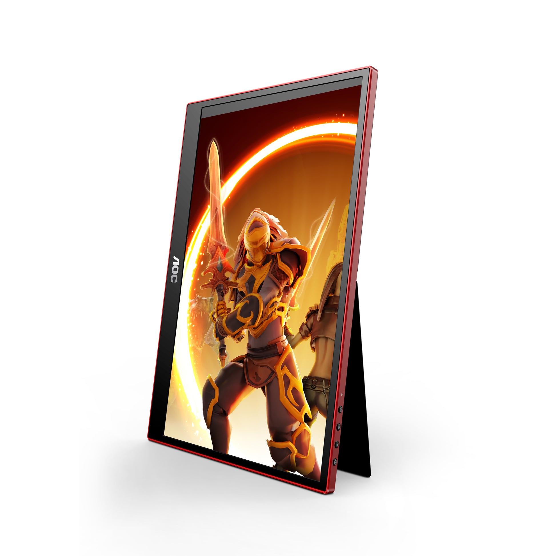 AOC 16G3 – Tragbarer Monitor, 15,6", IPS, 144 Hz, 250 cd/m², USB-C, FreeSync, VESA 50 × 50, Rot