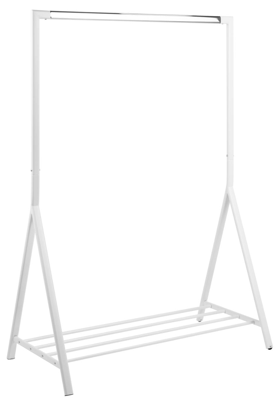 Actona Garderobenständer – Stahl, Weiss, 117 × 59 × 165 cm