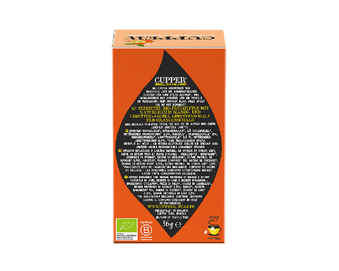 Cupper Tee Cupper – Früchtetee Mango & Zitrus – Teebeutel 20 Beutel – Bio