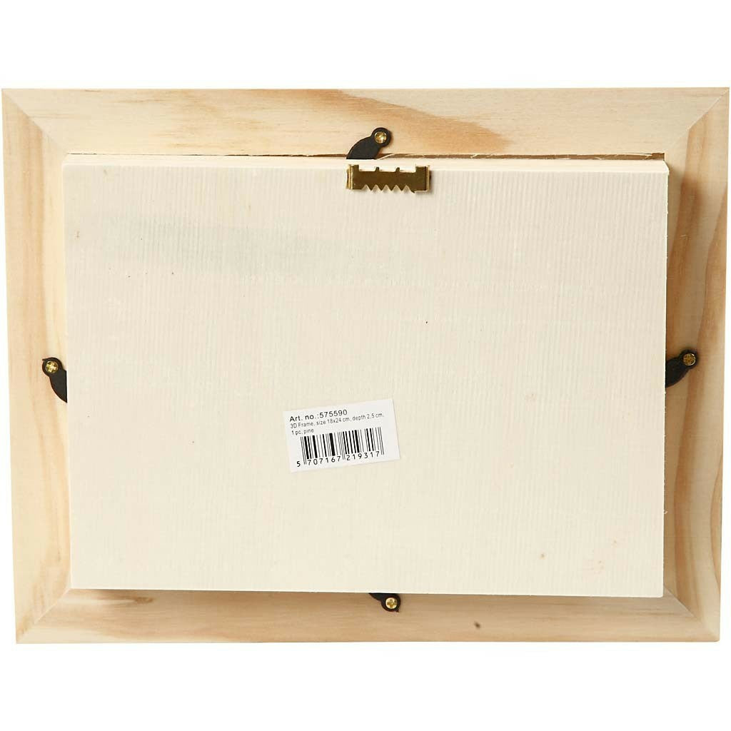Creativ Company Bilderrahmen – 23,2 × 18,2 × 2,5 cm – Paulownia-Sperrholz & Glas, Braun