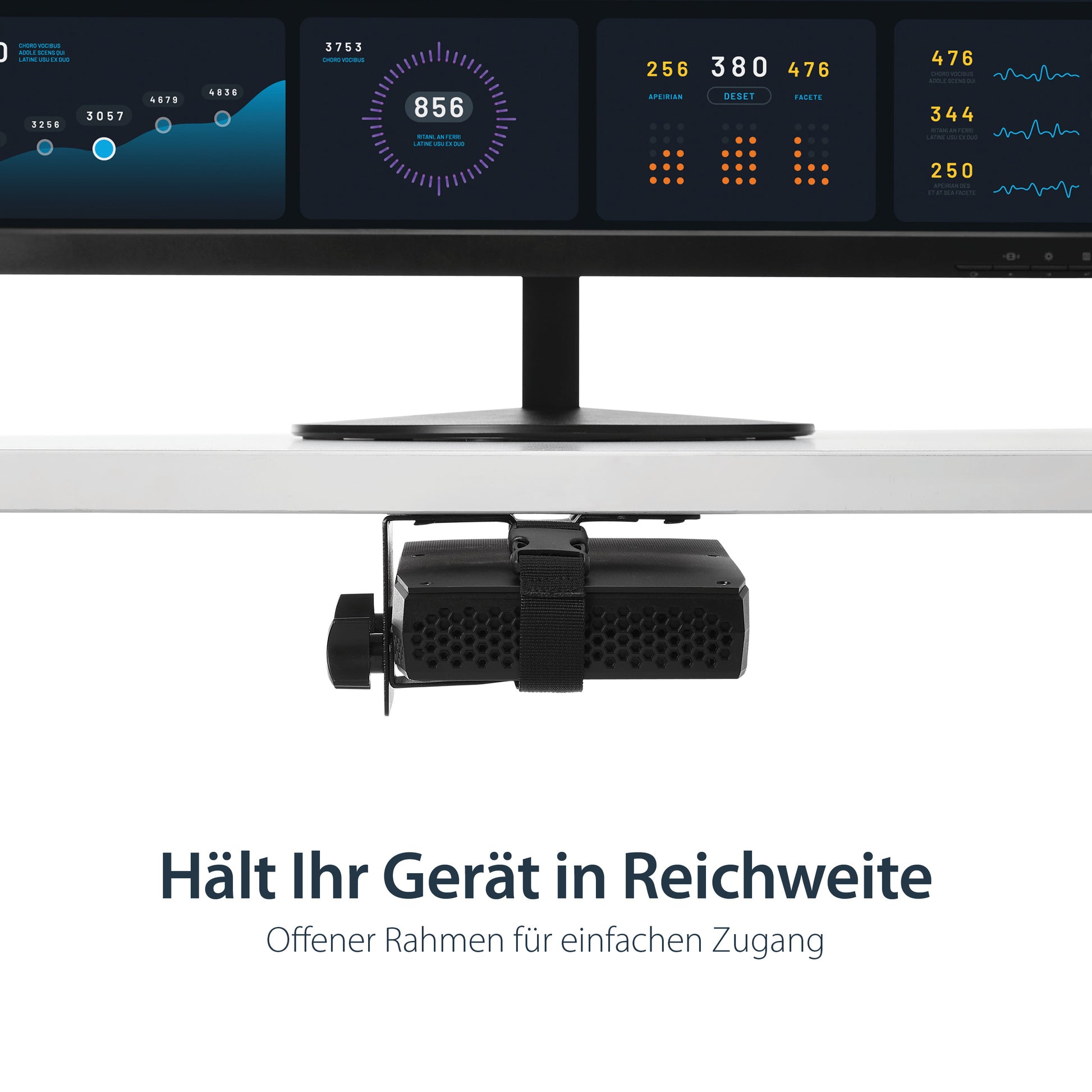 StarTech.com Thin Client Halterung – VESA-Adapterplatte – VESA 75×75/100×100 mm – bis 5 kg – Schwarz