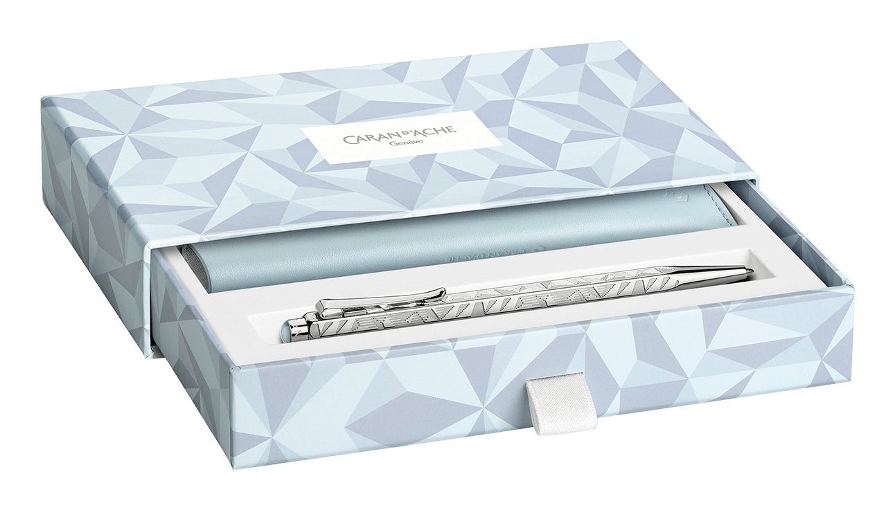Caran d-Ache Caran d'Ache Kugelschreiber – Gletscherblau, Metall – 2 Stk.
