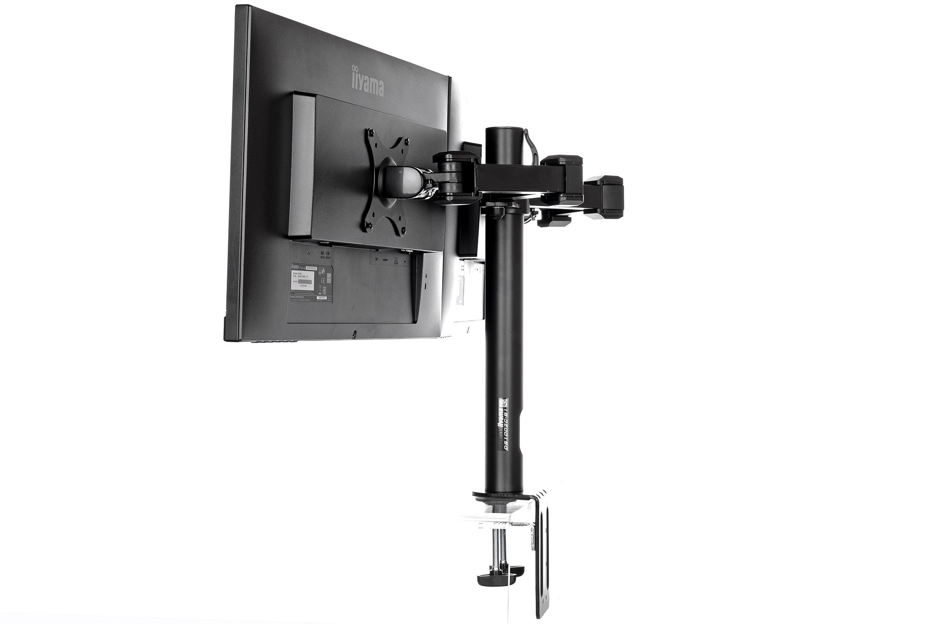 iiyama Monitorarm, Dual, Tischklemme, bis 30", VESA 100 × 100 mm, 10 kg