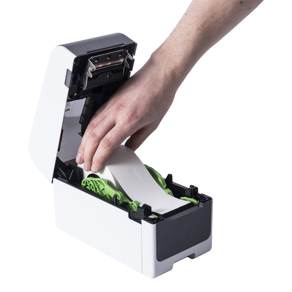 Brother TD-2320D300 – Etikettendrucker, Thermodirekt, für Etiketten bis 59 mm, USB, LAN, 300 dpi