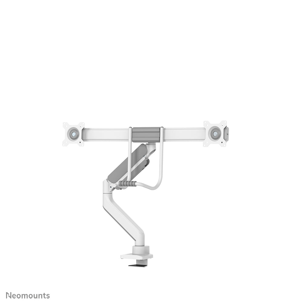 Neomounts DS75-450WH2 – Monitorarm, Dual, Tischklemme, bis 32", VESA 75 × 75/100 × 100 mm, 8 kg, weiss