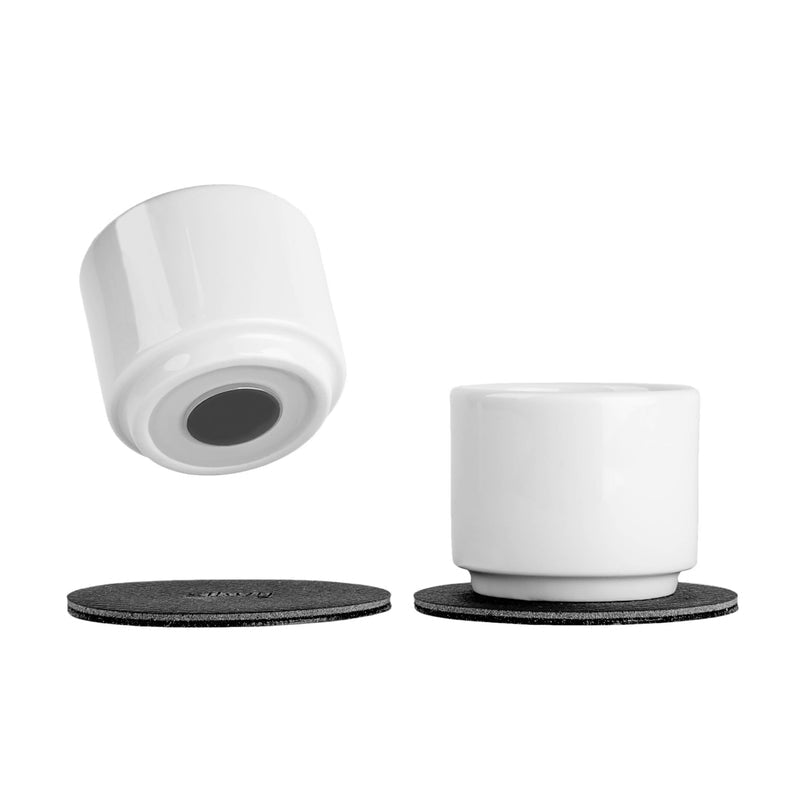 Silwy Eierbecher S0PEB-B-2 – 2er Set, Ø 4,9 cm, H 4,0 cm, Porzellan, Weiss, magnetisch