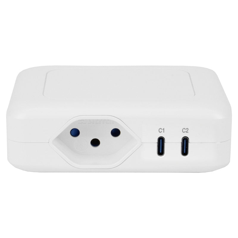 Steffen 50 00127 WS Steckdosenleiste 3× – USB‑C×2 – PD 65 W, 1,5 m Kabel, Weiss