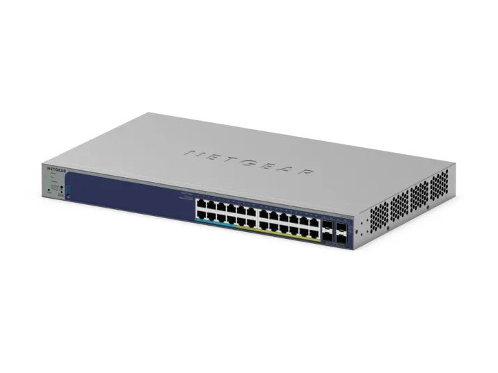 NETGEAR GS728TXUP – Managed Switch – 24×GbE, 4×SFP+, PoE