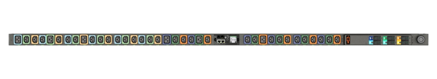 Vertiv Rack-PDU – Überwacht, 3-phasig, Senkrecht, 0U, 32 A 200–240/346–415 V, 30×C13 + 6×C19, IEC 60309, 3,05 m