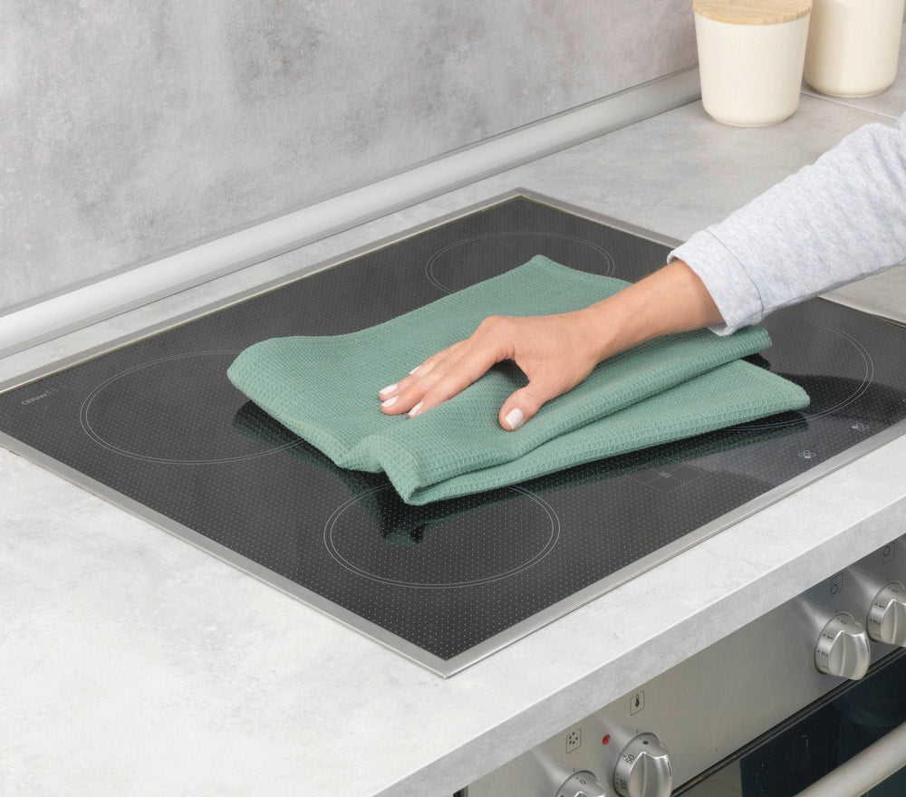 Wenko Geschirrtücher Tito – Grün – 45 × 65 cm – Baumwolle – 2er-Set