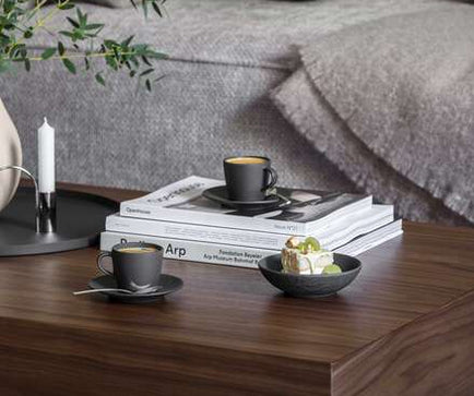 Villeroy & Boch Dessertschale – Porzellan, Schwarz, Rund, 6 Stück