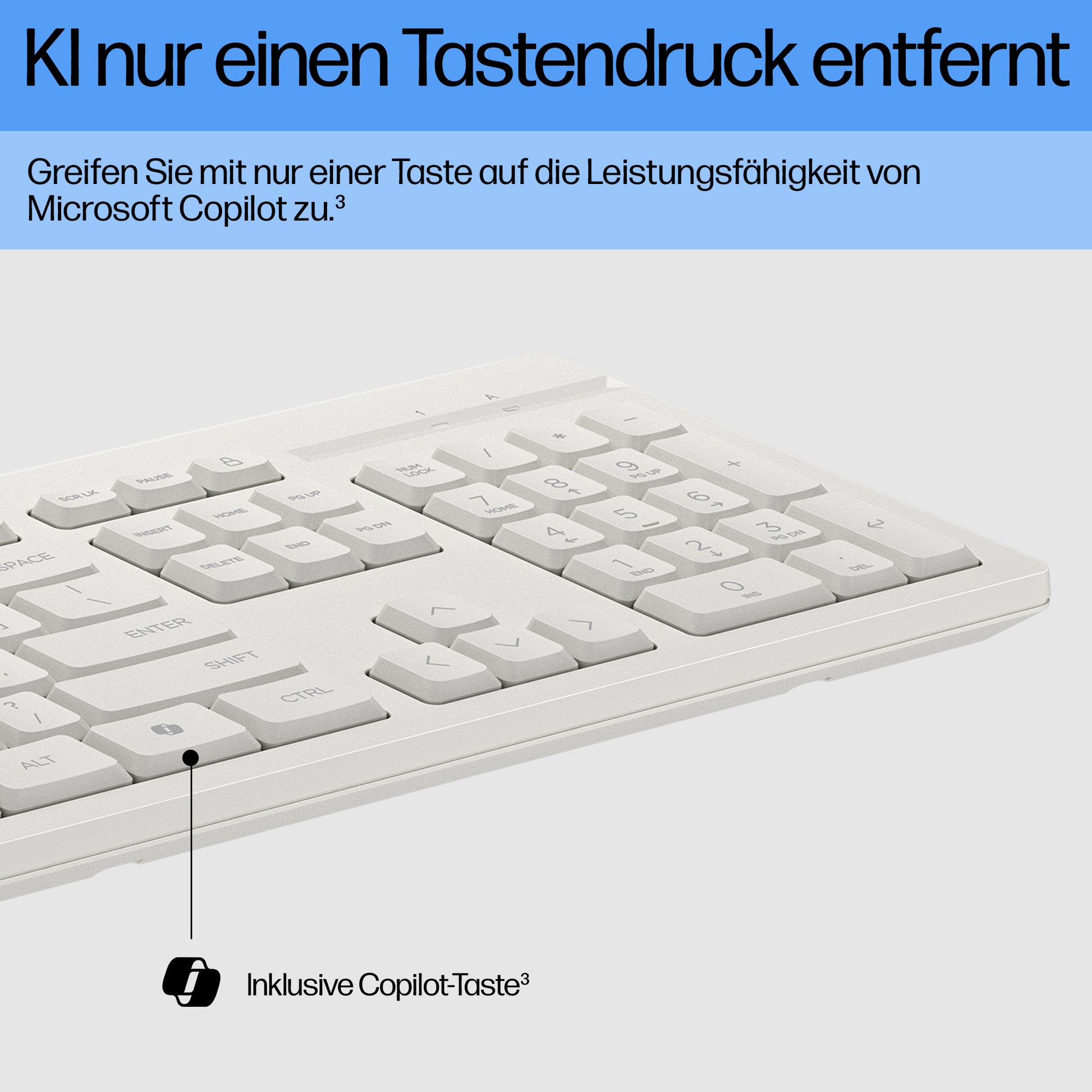 HP 225 – Tastatur- und Maus-Set – kabelgebunden, USB – Weiss