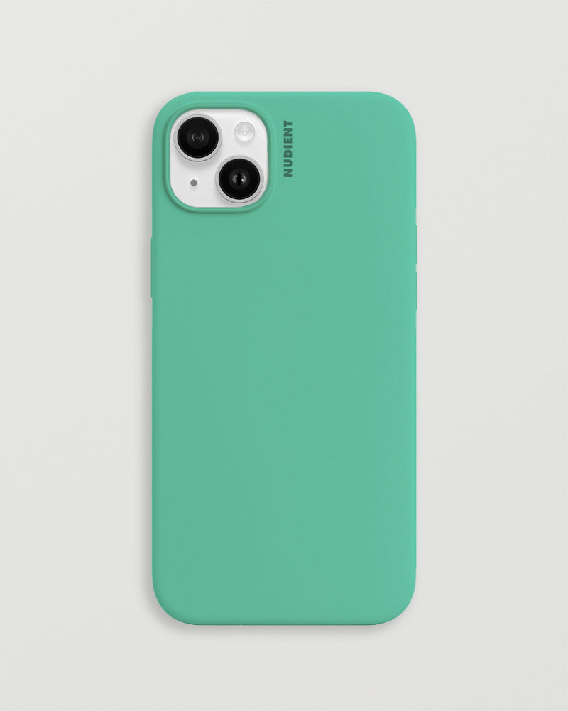 Nudient Base Case Rückcover – für Apple iPhone 14 Plus, Mikrofaser+Silikon, Mintgrün