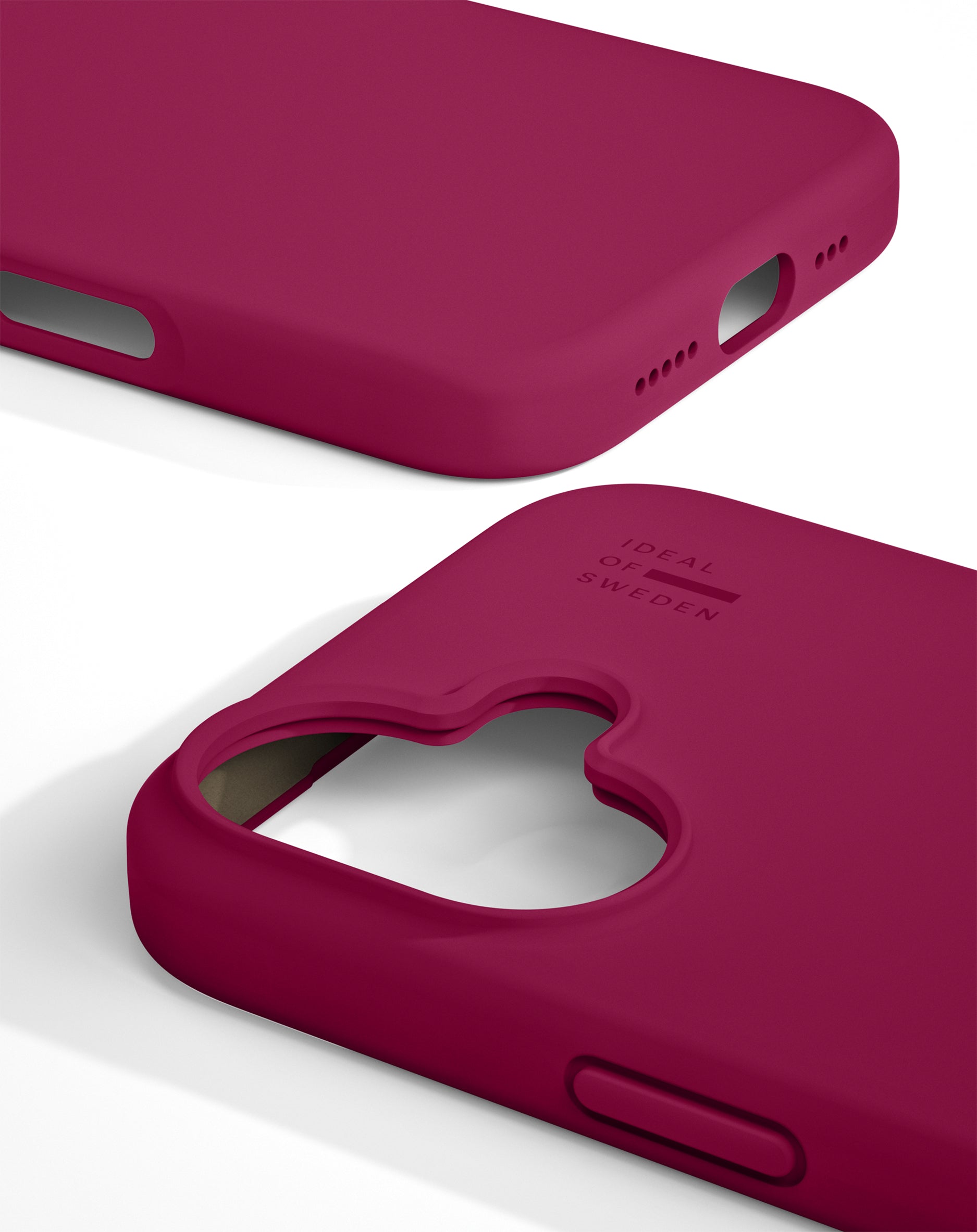 iDeal of Sweden Backcover – für Apple iPhone 16 – MagSafe, Polyester+Silikon, Cranberry, bis 1,52 m sturzsicher