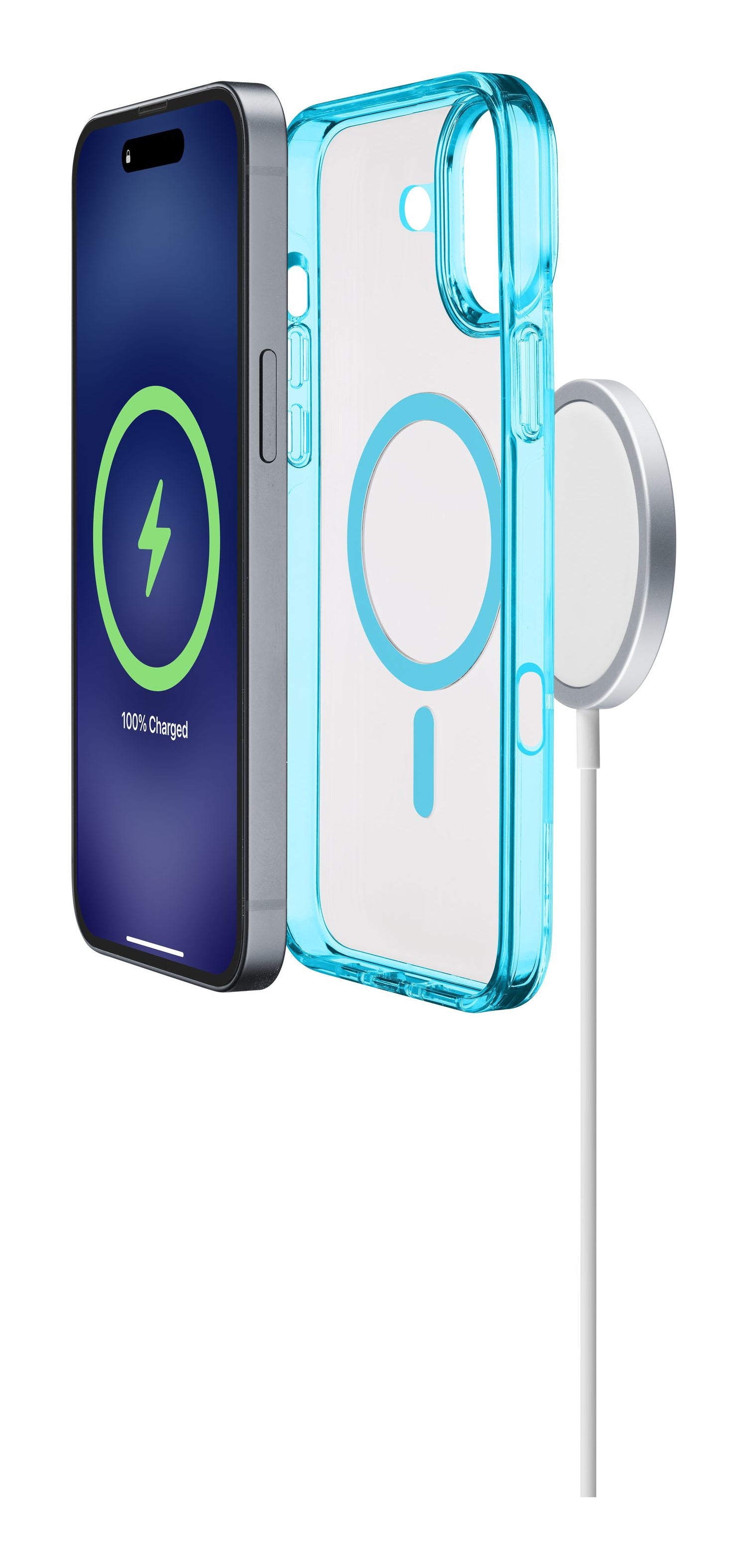 Cellularline Backcover – für Apple iPhone 16 Plus – hellblau – MagSafe-kompatibel