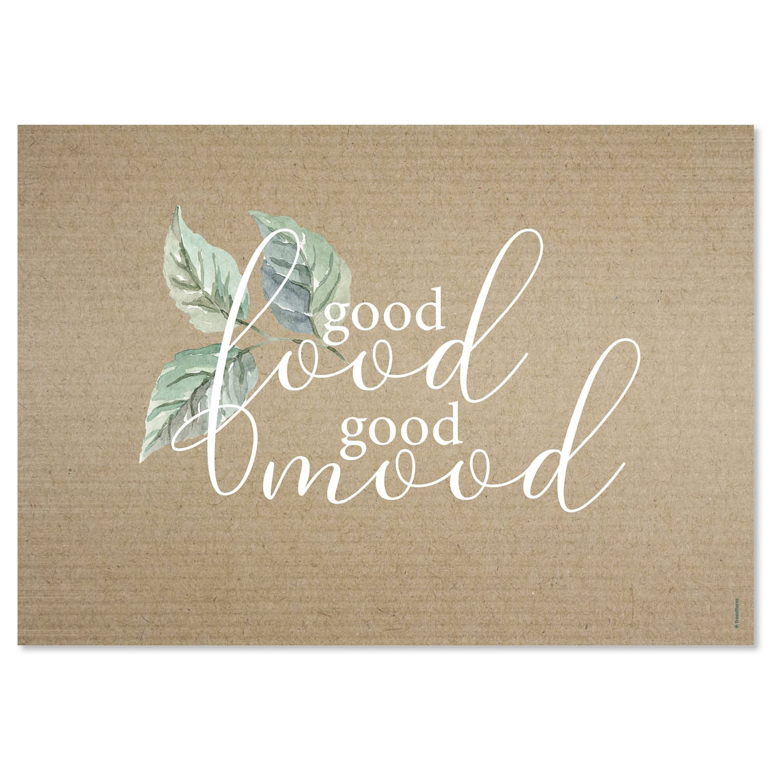 Trendform Tischset Pleasure, Papier, Rechteckig, Pflanzenmotiv – 29,7 × 42 cm – FSC – 12 Stk.