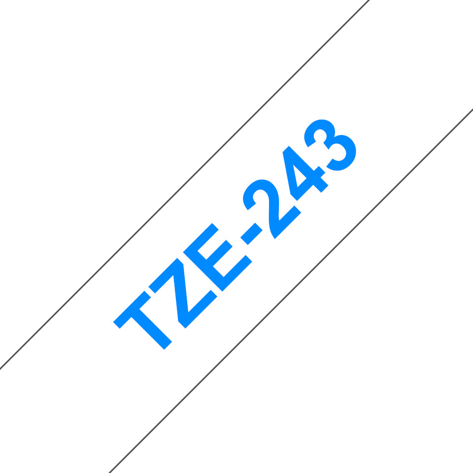 Brother Schriftband – 18 mm × 8 m, weiss, blau
