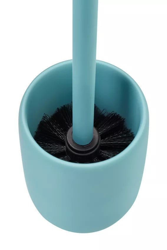 Diaqua WC-Bürstenset – Polyresin, aqua, einfach zu säubern, H 36 cm, Ø 9,5 cm