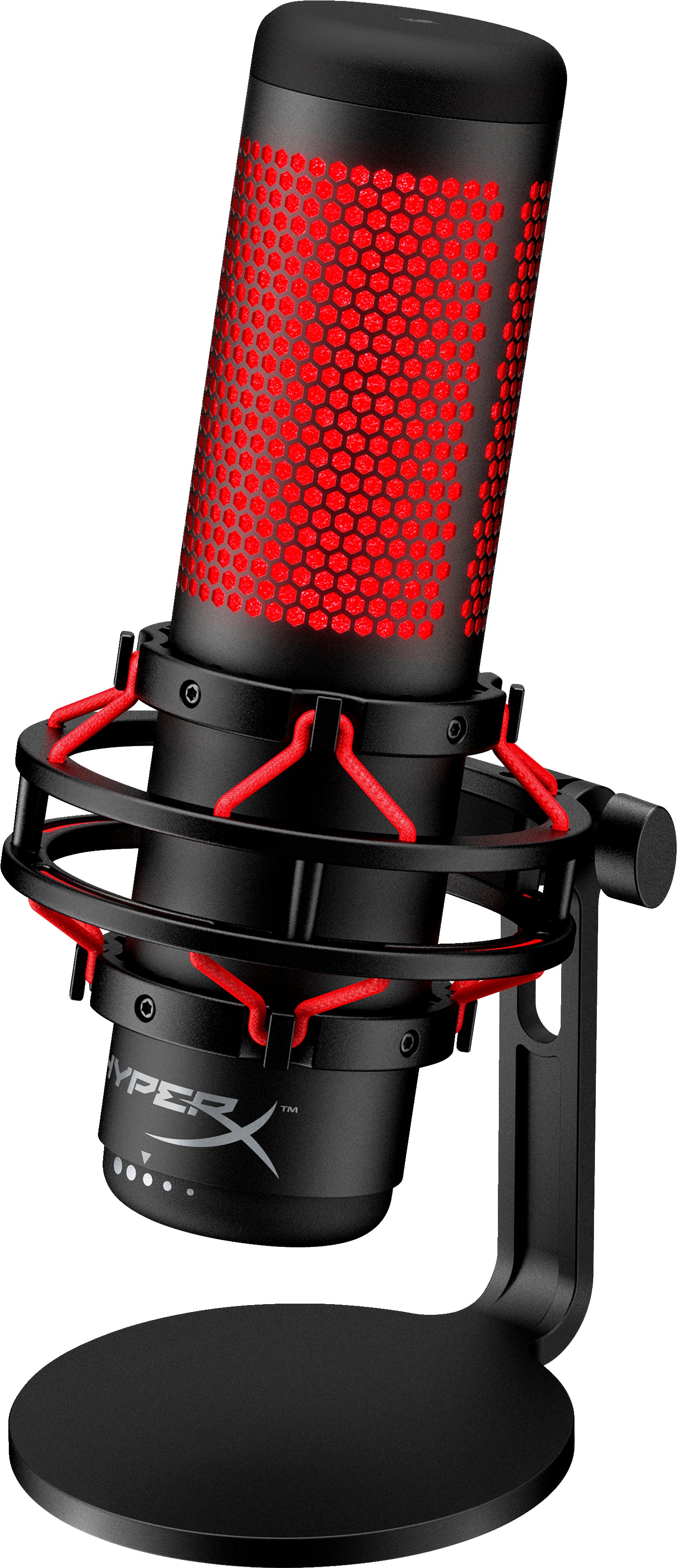 HyperX QuadCast – Tischmikrofon – USB, kabelgebunden, 90 dB SNR, für PC/Mac, PS4/PS5 – Rot