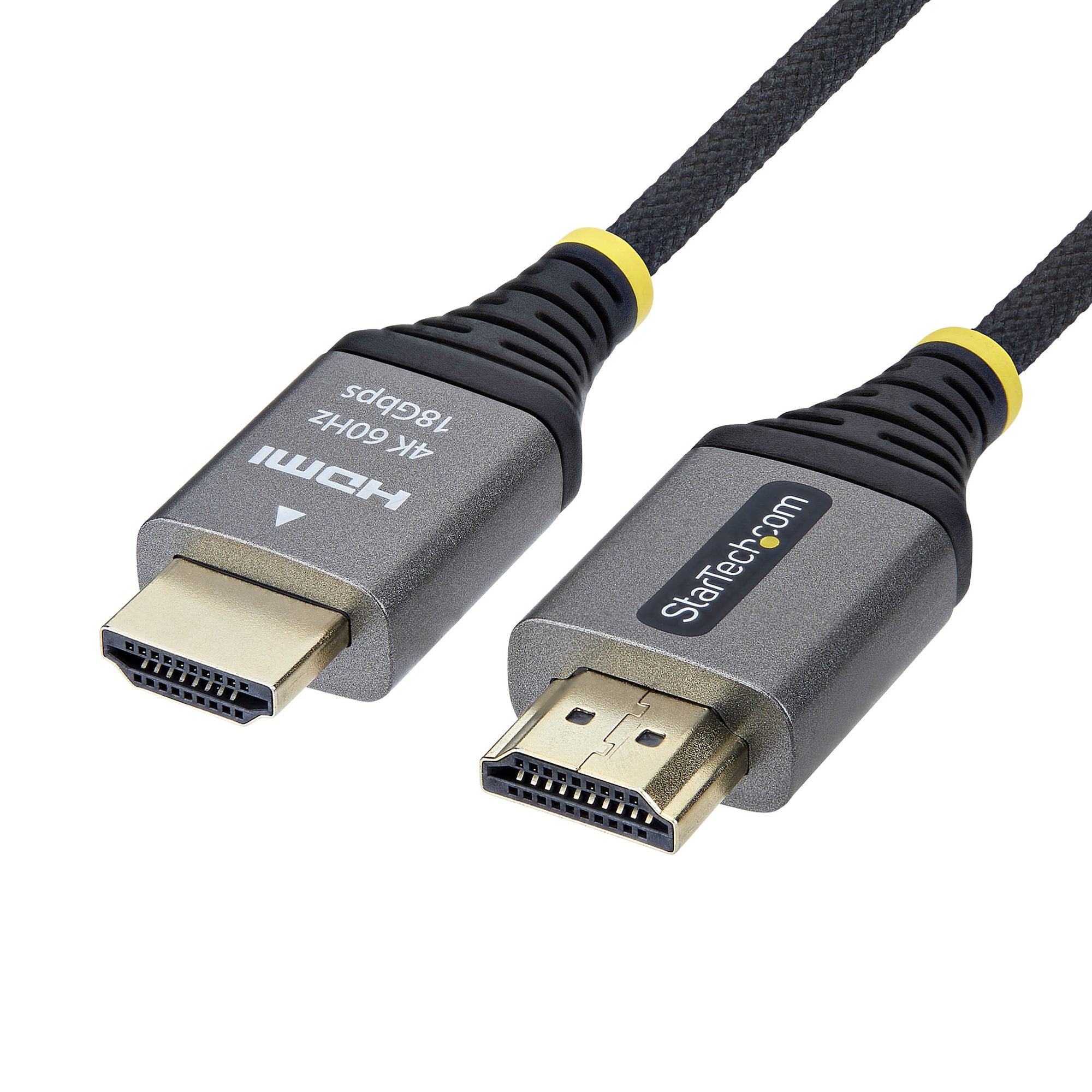 StarTech.com HDMI Kabel HDMI 2.0 4K 60 Hz – 1 m – HDR, ARC – Schwarz/Silber
