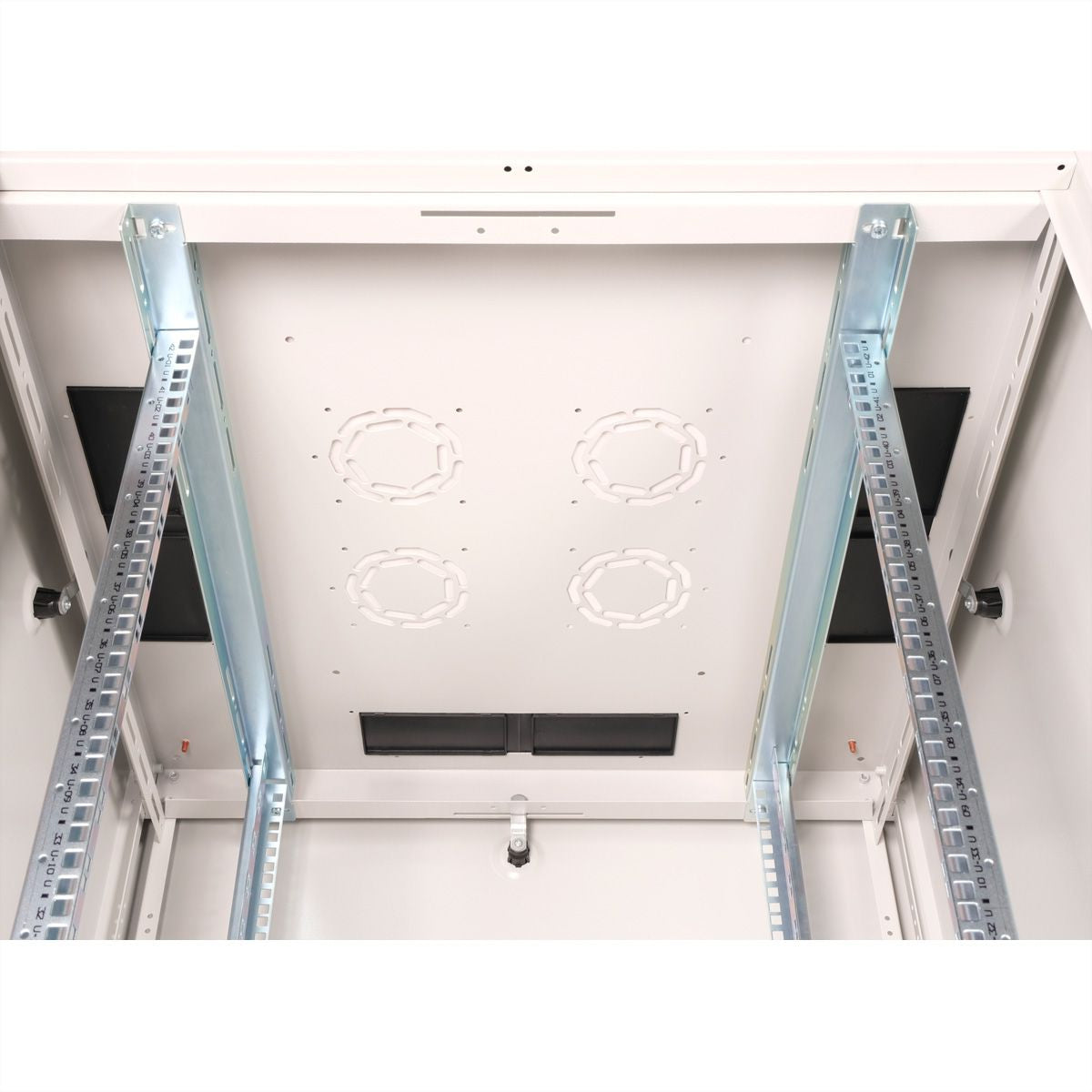 ROLINE Basic – 19" Netzwerkschrank 42U, IP20, abschliessbar, 800 × 800 × 2010 mm, lichtgrau, Stahl