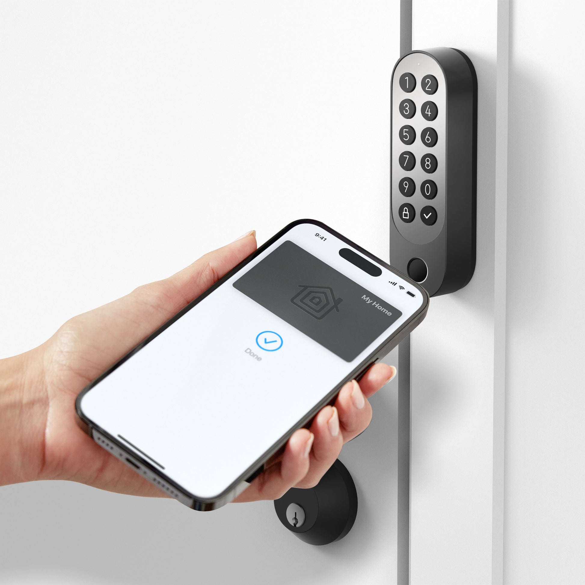 Aqara U200 Smart-Türschloss – BT, Code, Schlüssel, RFID, Fernbedienung, Akku, IPX5, Schwarz