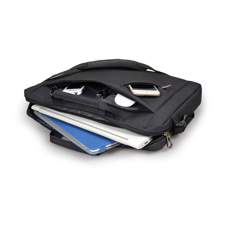 Port Designs Sydney Notebook-Tasche bis 14" – Gepolstertes Laptopfach, Abnehmbarer Schultergurt – Schwarz