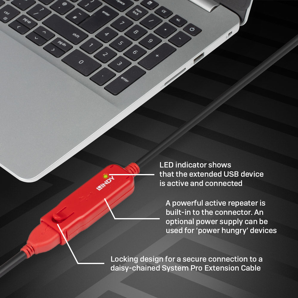 Lindy USB-Kabel, 30 m, USB 2.0