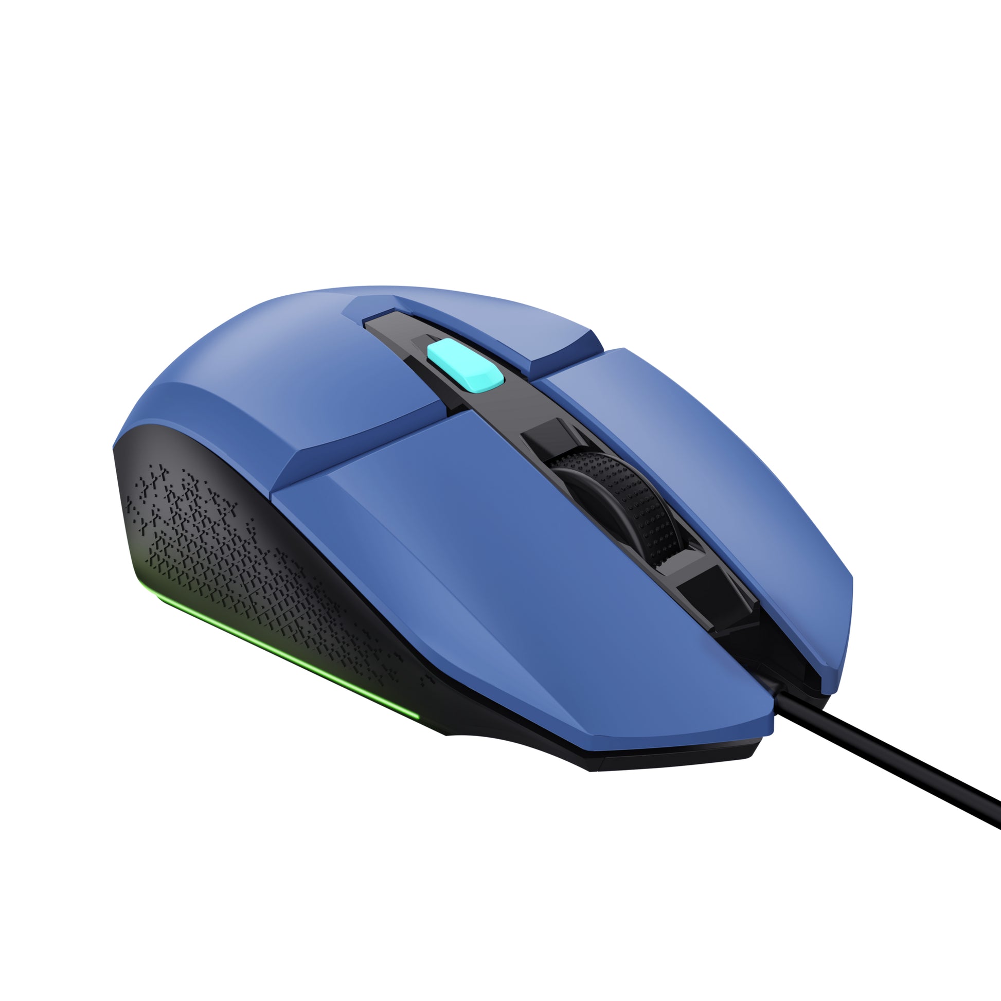 Trust GXT109 Felox – Gaming-Maus – Kabelgebunden (USB-A), 6400 DPI, RGB-Beleuchtung, beidhändig, Blau