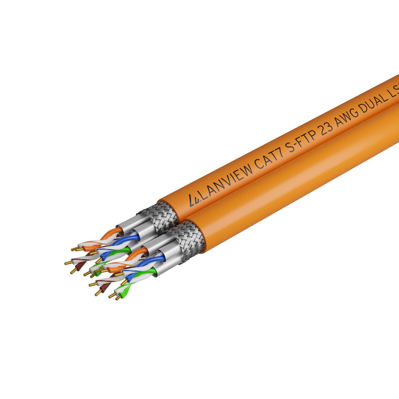 Lanview Cat7 S-FTP Netzwerkkabel – 500 m, Orange, LSZH