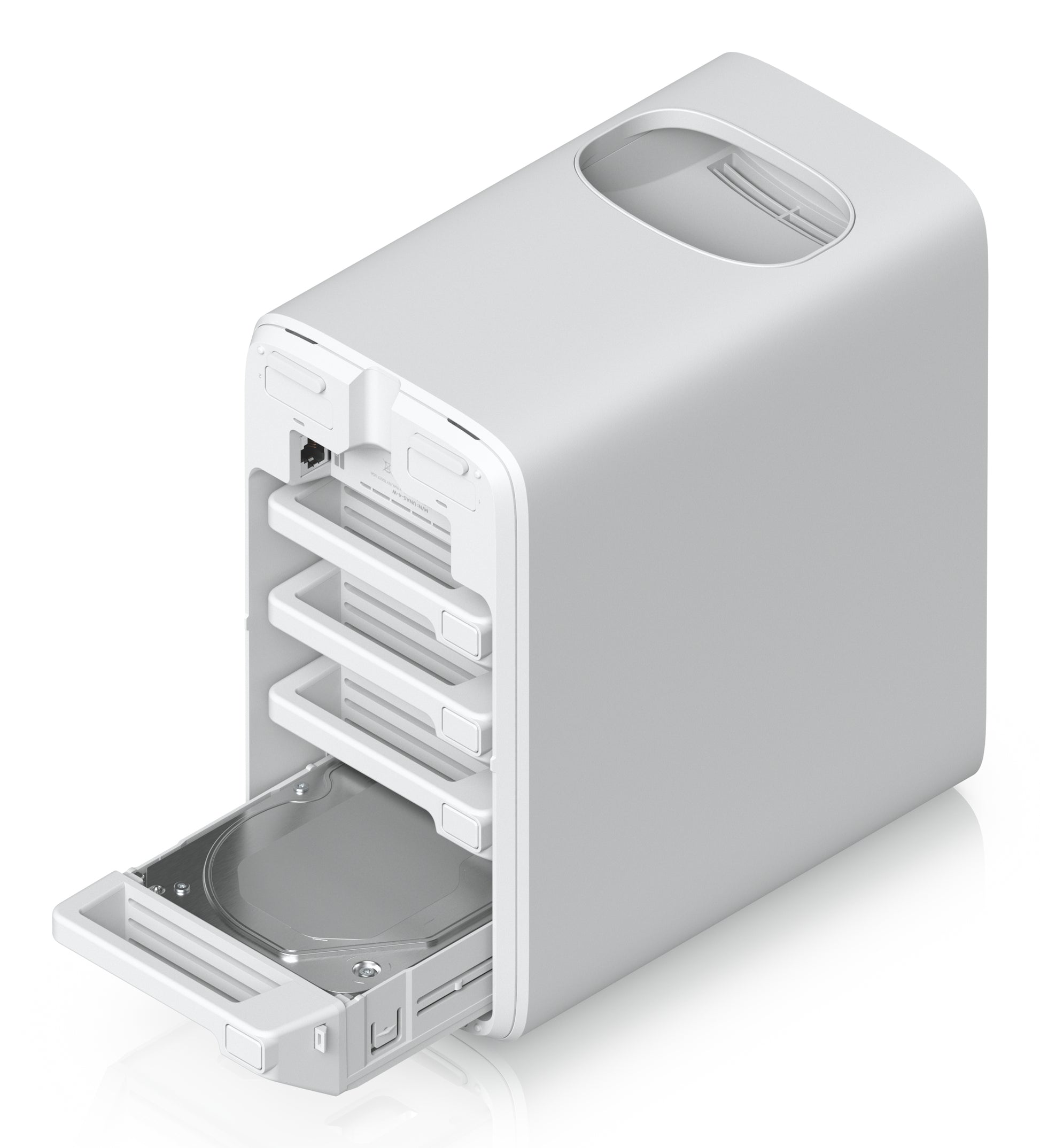 Ubiquiti UniFi Network Attached – 4-Bay Desktop NAS – ARM Cortex-A57, 4 GB RAM, 2,5GbE, für 2,5"/3,5" HDD/SSD