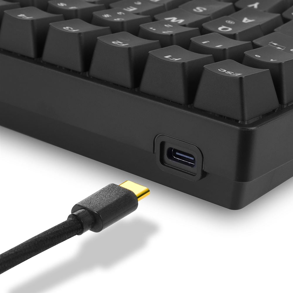 Sharkoon SKILLER SGK50 S3 – Tastatur 75% – Mechanisch (Gateron Yellow) – USB-C – QWERTZ (DE) – RGB – Schwarz