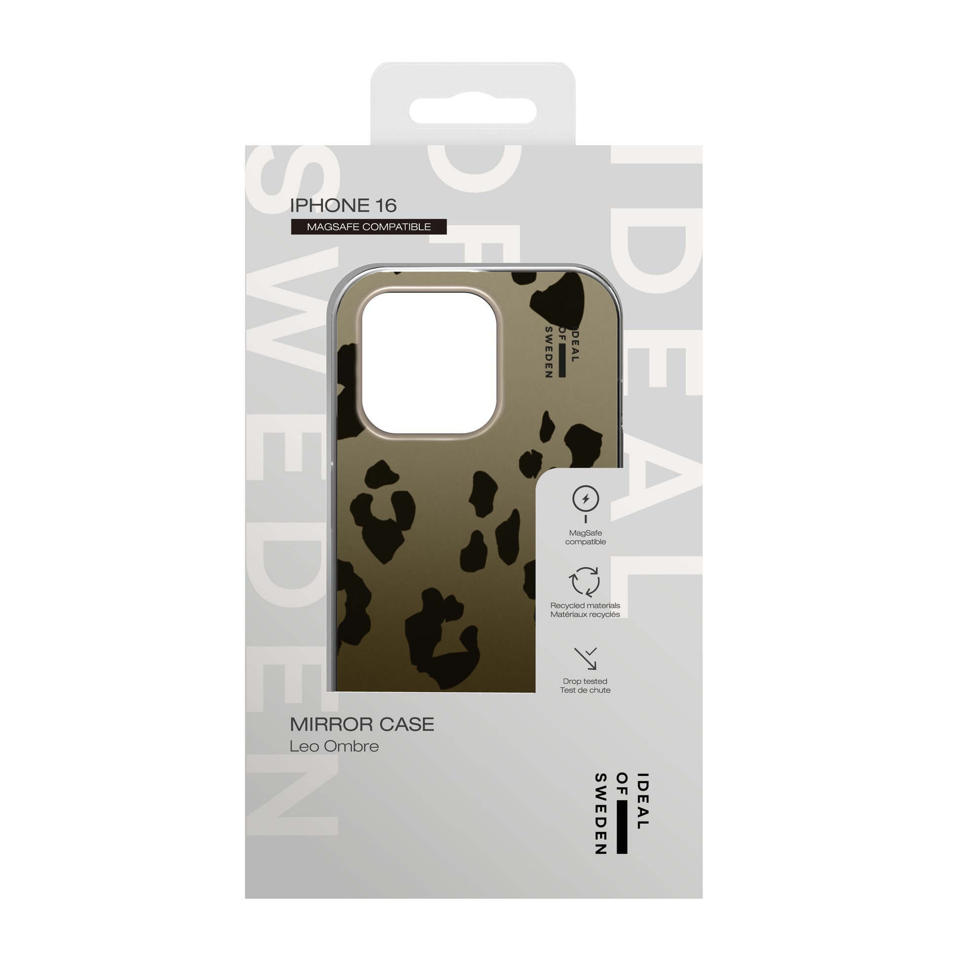 iDeal of Sweden Backcover Leo Ombre – für Apple iPhone 16 – Gold – TPU/PC, MagSafe-kompatibel