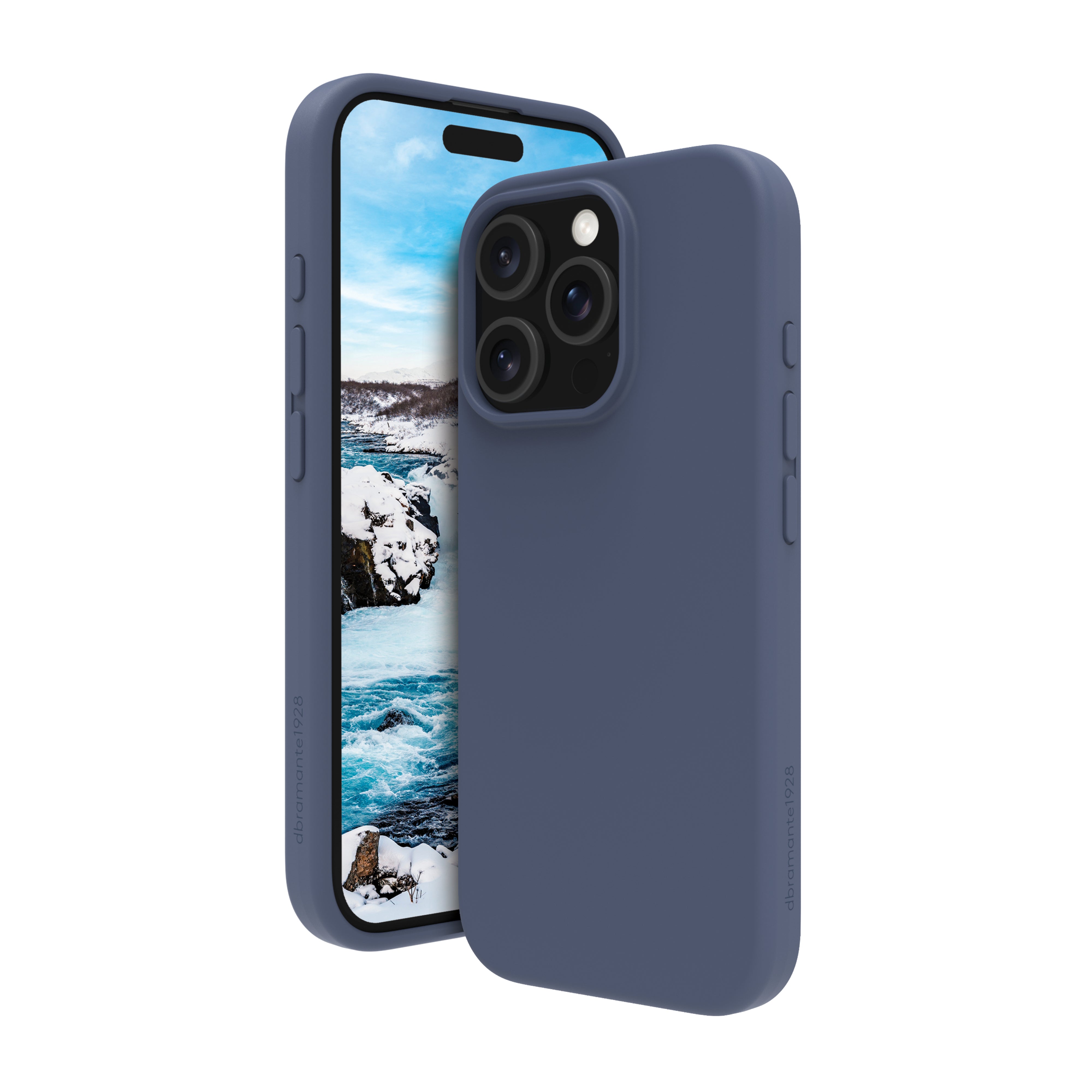 dbramante1928 Monaco Backcover – für Apple iPhone 16 Pro, MagSafe, Recycling-Kunststoff+Silikon, Pacific Blue