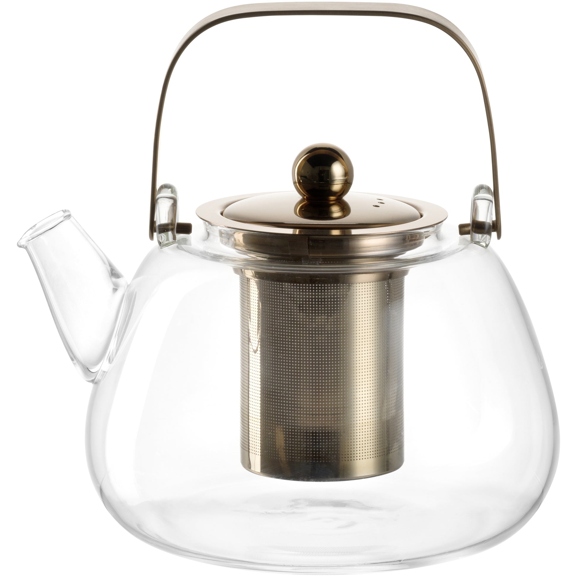 LEONARDO Teekanne – 1,2 l, Borosilikatglas, transparent, abnehmbarer Deckel, mit Teefilter, spülmaschinenfest