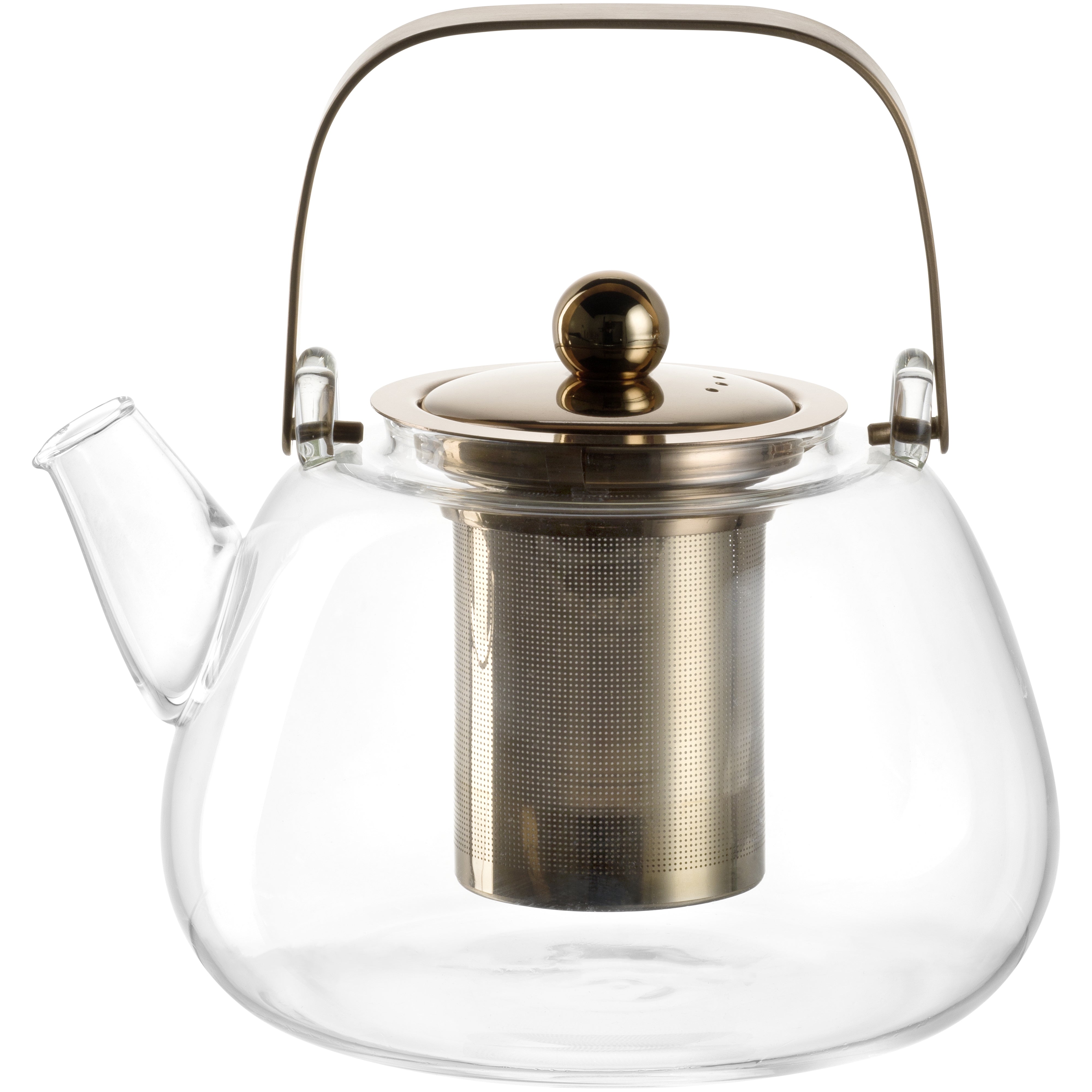 LEONARDO Teekanne – 1,2 l, Borosilikatglas, transparent, abnehmbarer Deckel, mit Teefilter, spülmaschinenfest