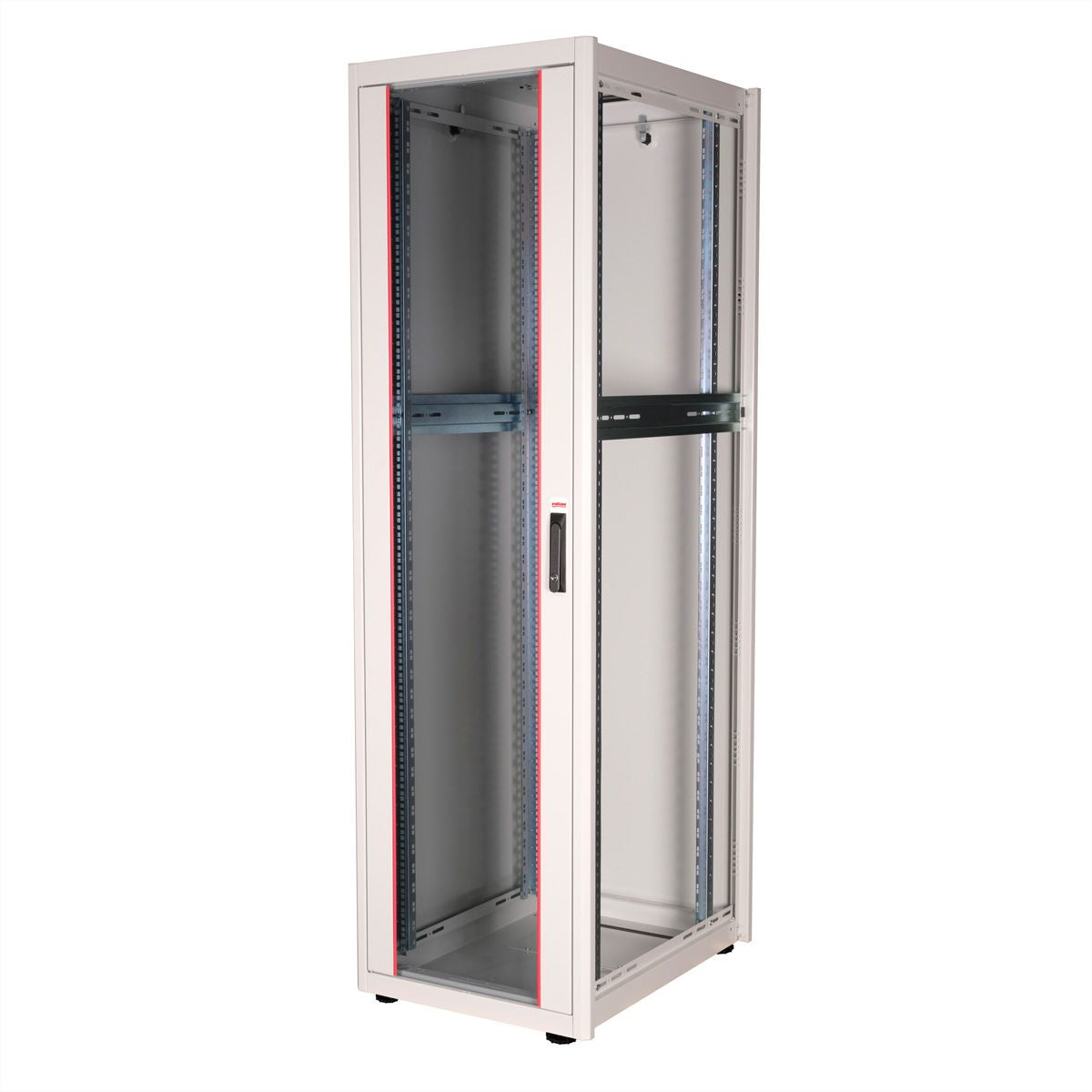 ROLINE Basic – 19" Netzwerkschrank 42U, IP20, abschliessbar, 600 × 800 × 2010 mm, lichtgrau, Stahl