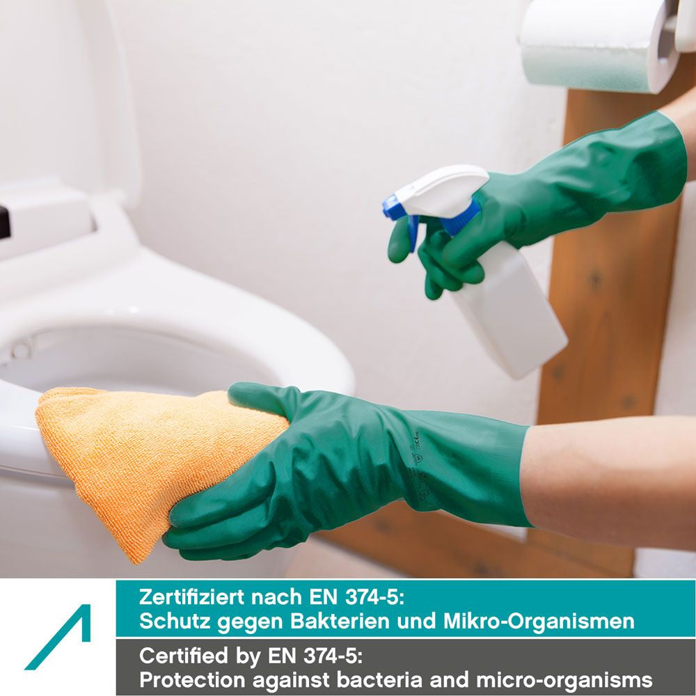 ACE Arbeitshandschuhe Heisenberg – Grösse M – Nitril, Grün, Chemikalienbeständig
